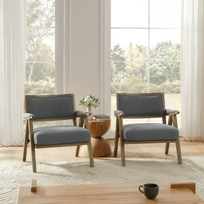 Upholstered Accent Armchair Set Of 2