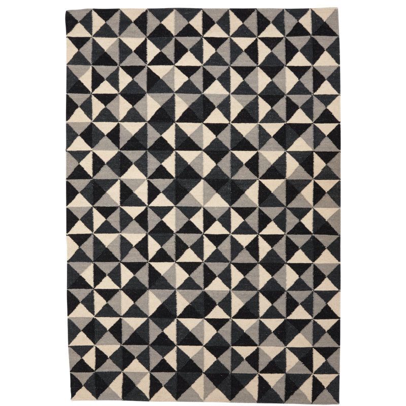 Tyrone Geometric Wool Hand Woven Area Rug, Rectangle 200 x 300cm