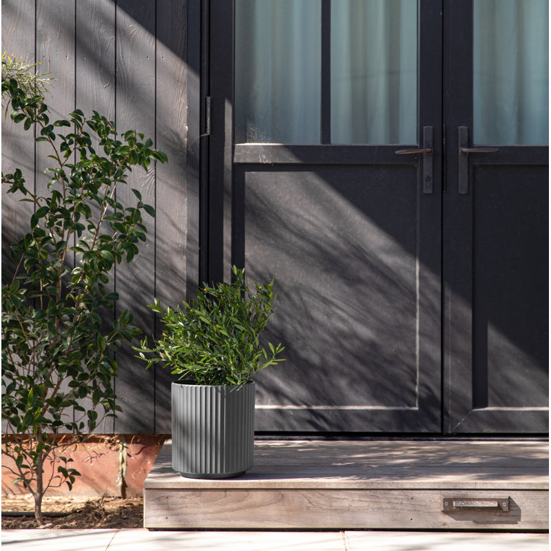 Pot à fleurs rond Demi Series, 1, Gris, H 11,5 po x l 10,5 po x P 10,5 po