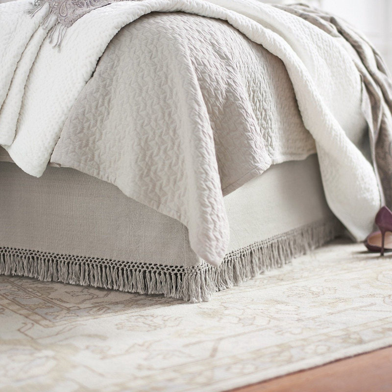 Danette Tailored Bed Skirt, King, Oyster
