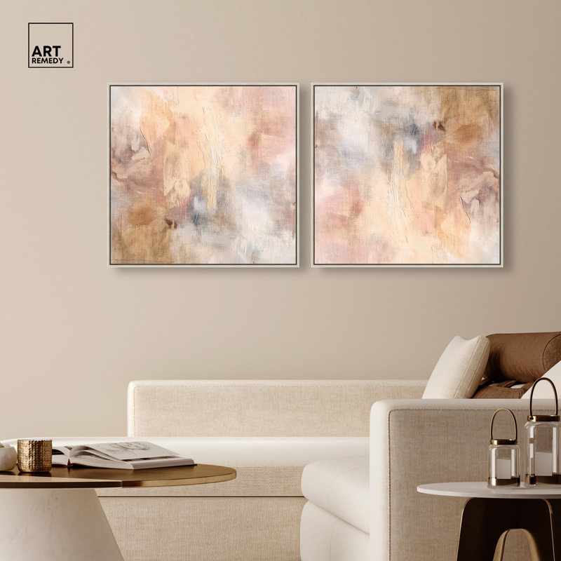 Ensemble Codex III sur toile Modern Boho par Art Remedy, H 25 po x l 25 po, Cadre argenté