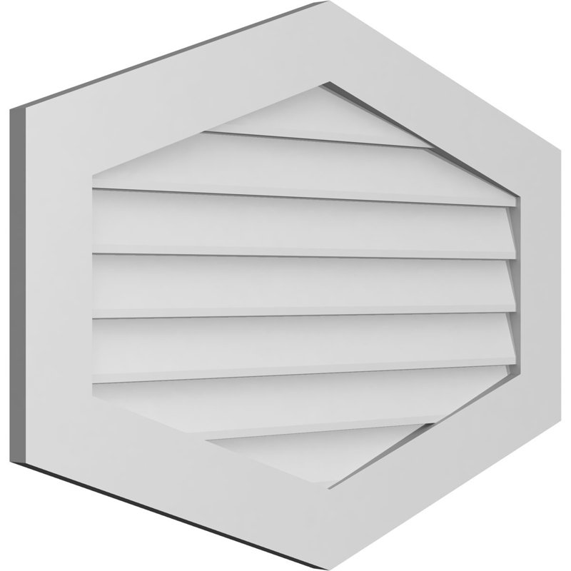 Ventilé vertical à pignon vertical 4/12 po, H 26 po x l 36 po x P 1 po