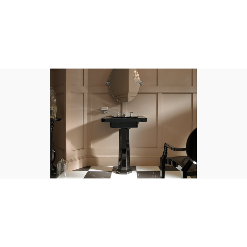 Kathryn Bathroom Sink Pedestal, Noir