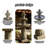 52" 3-Tier Outdoor Fountain With LED Lights, Resin Classical Cascading Water Feature For Patio Garden