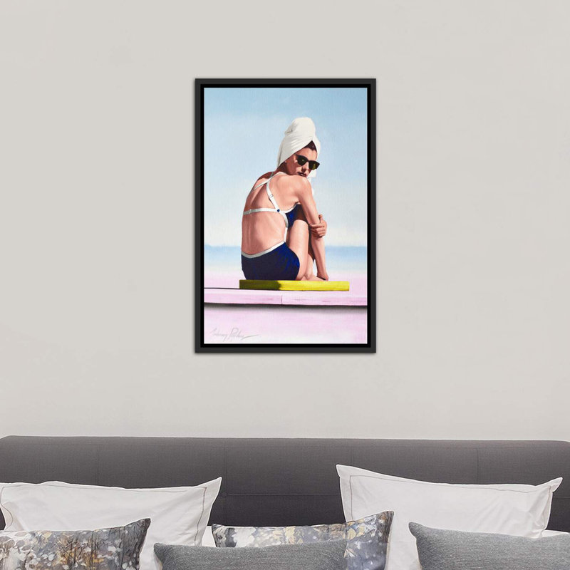 «Drip Drying» par Johnny Popkess - reproduction de photo, H 26 po x l 18 po x 1,5 po, Toile encadrée noir délavé
