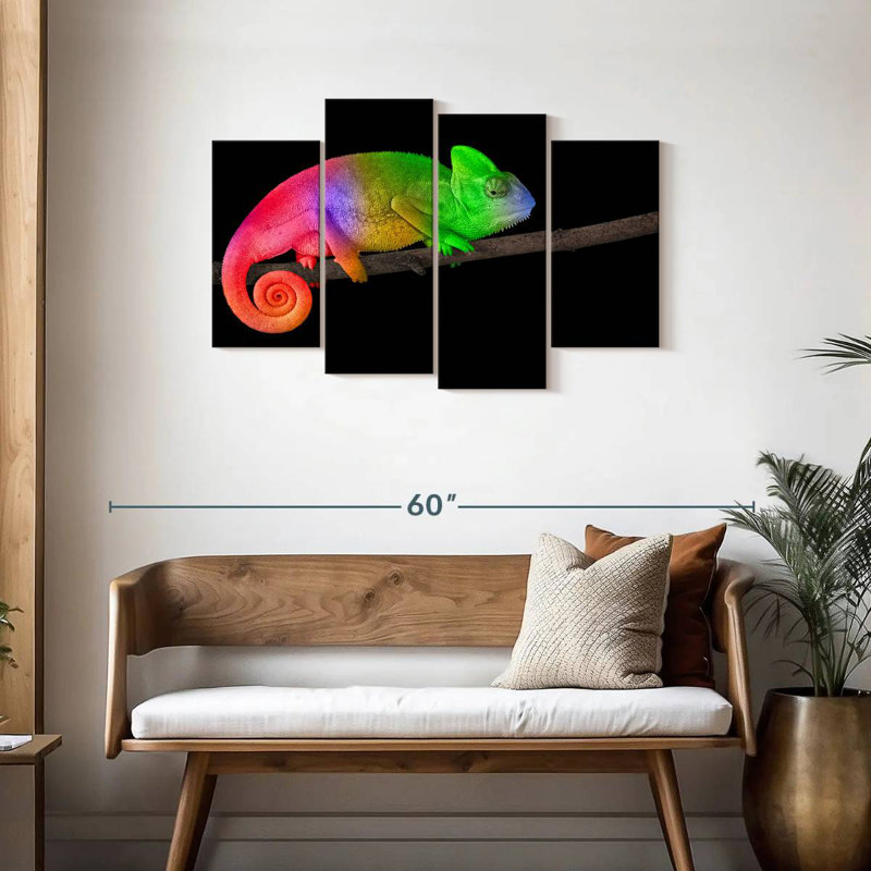 Brampt Rainbow Chameleon, 27" H x 43" W