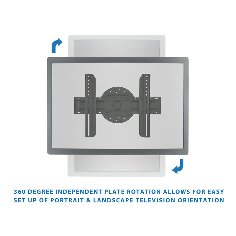 Mount-It TV Wall Mount w/ Full 360 Degree Rotation Fits Most TVs from 32" to 70", 110 lbs. Capacity