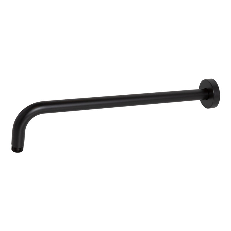 Cigno Wall Mount Shower Arm, Matte Black