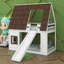 Lit superposé simple en bois avec toit enchanteur
