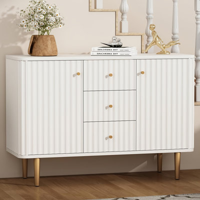 Torye 48'' Modern Sideboard Storage Cabinet with Drawers for Entryway, Living Room, Dining Room