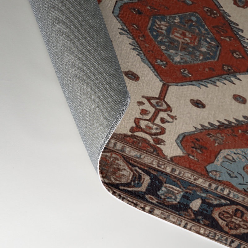 Persian Brown Indoor and Outdoor Area Rug, Rectangle 3' x 5'