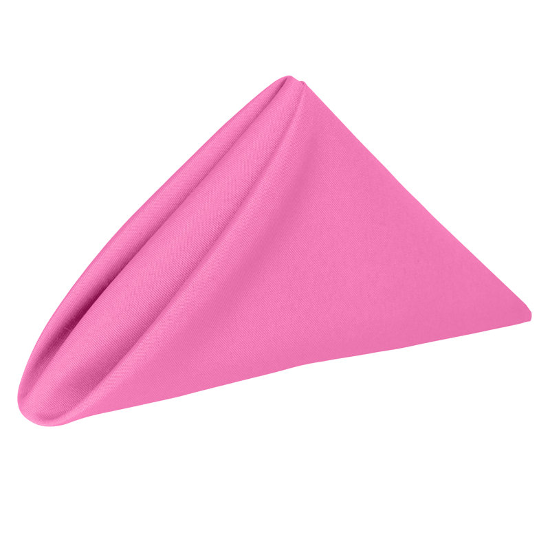 Polyester Square Napkin, Neon Pink, 20" x 20"