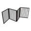 Barrière pour animaux - Barrière pour chiens, portes, escaliers ou maison - Autoportante, pliante, brune, en bois arqué