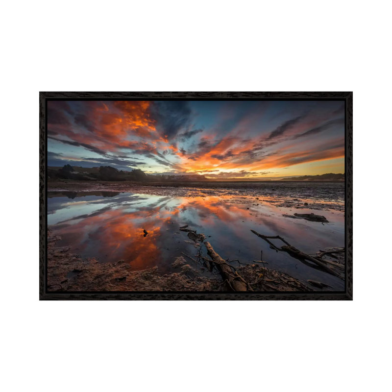 Fire In The Sky by Sergio Lanza - Gallery-Wrapped Canvas Giclée on Canvas, 152.5 cm H x 101.5 cm W, Black Framed