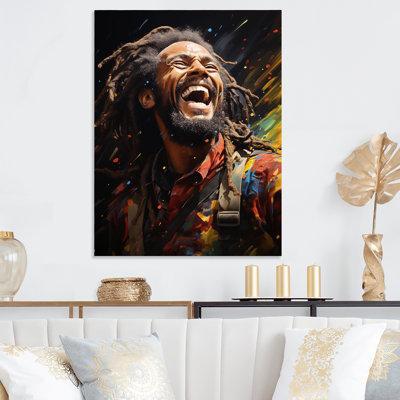 Portrait de Raga Bob Marley - art mural Pop Art