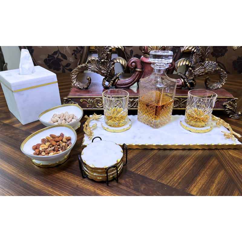 Alighiero Marble Tissue Box Cover