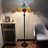 Aansh Tiffany Style Floor Lamp Stained Glass Rose Flowers Metal Base LED Bulbs Included 64"H*16"W*16"D-2079915086