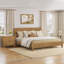 Ensemble de chambre à coucher 3 pièces avec lit et deux tables de chevet Lessio-623153421-623153423