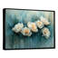 «Winter Blue Watercolor Peony Elegance III», reproduction d'art sur toile encadrée-178314975-67700889
