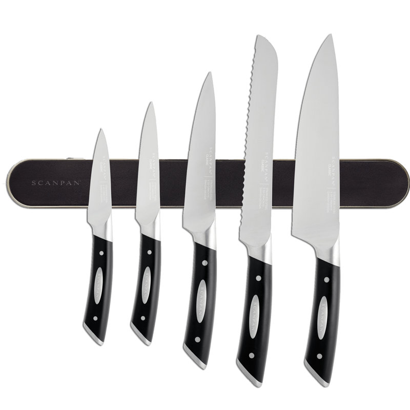 SCANPAN Classic 6 Piece Assorted Knife Set with Magnetic Bar