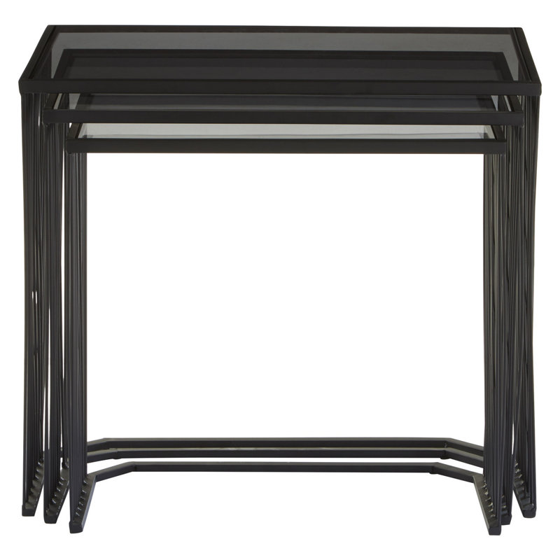 Cockrell Glass Top Frame Nesting Tables