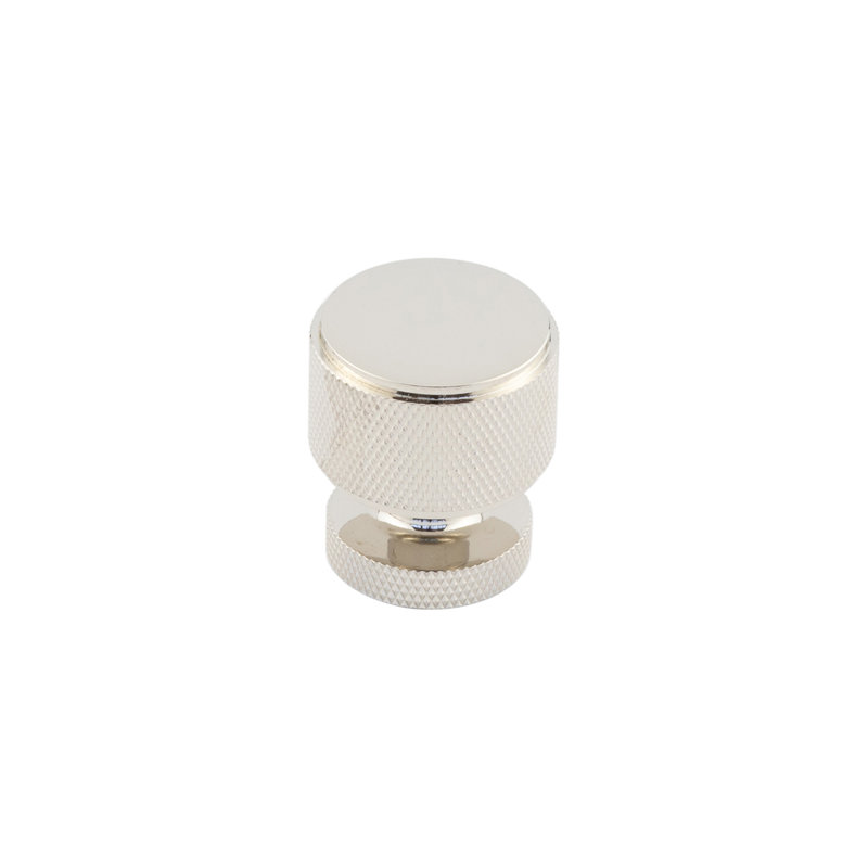 Piccadilly 30mm Diameter Cylindrical Knob, Polished Nickel