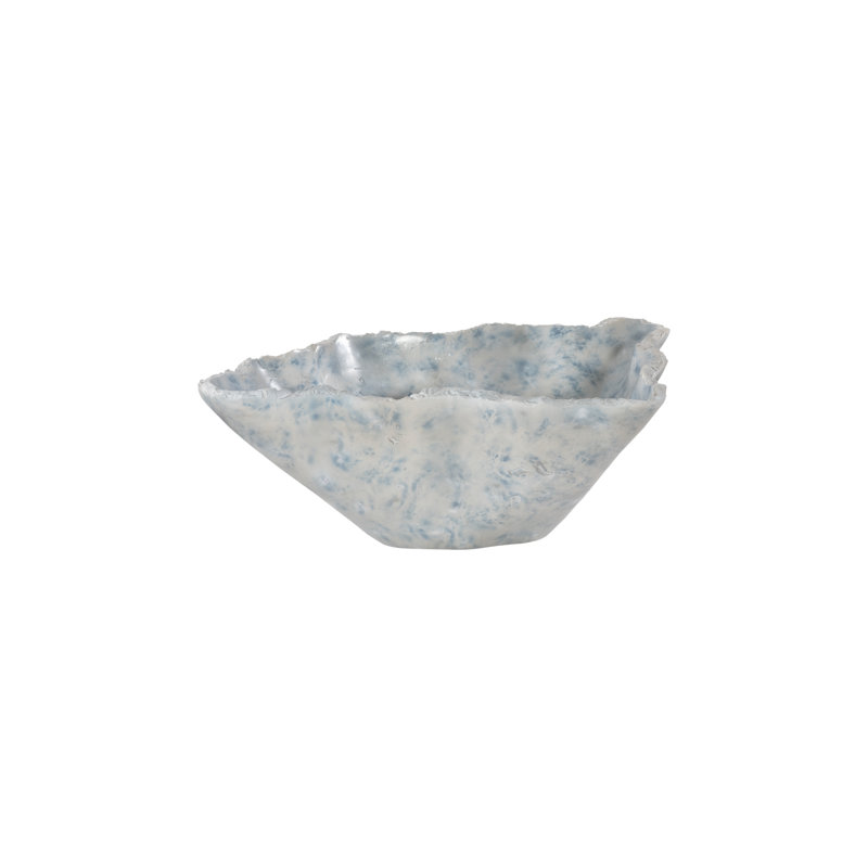 Cast Blue Onyx Bowl, Faux Finish, Narrow
