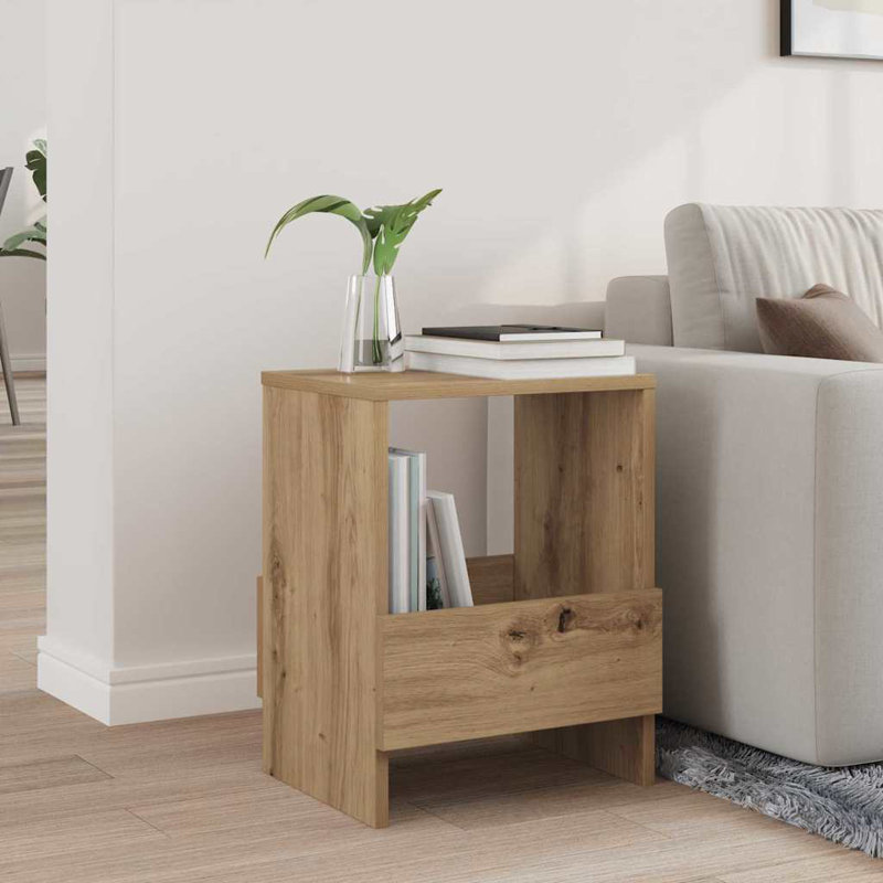 Wood Free Standing Magazine Rack, Light Brown