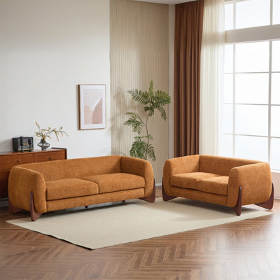 Mariyan Boucle Upholstered 3-seater Sofa and Loveseat by Latitude Run