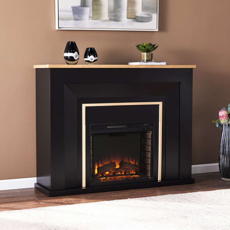 Cannet 52'' W Black Electric Fireplace