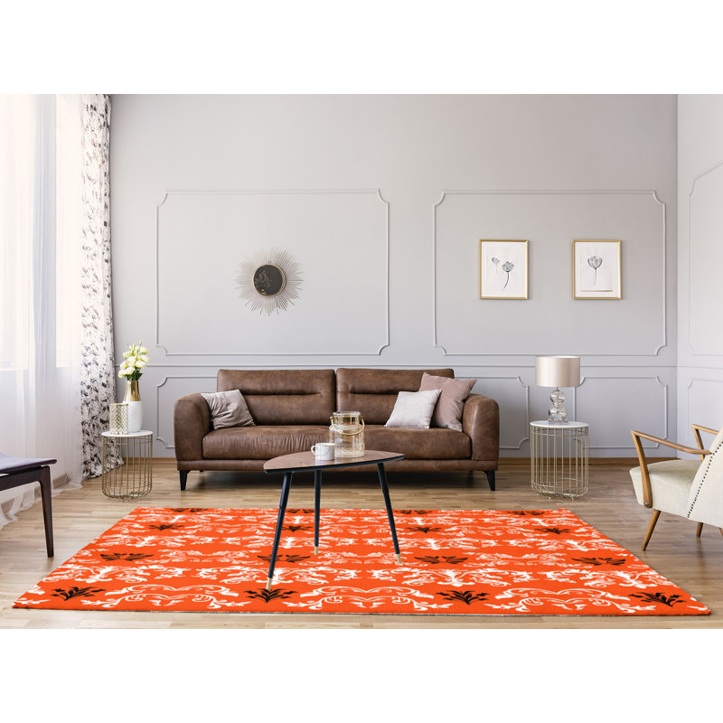 Damask Indoor Rug, Rectangle 9' x 12'