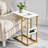 C Shaped End Table with Charging Station, Side Table with USB Ports & Outlets, Sofa Table, Coffee Table, Snack Table, Bedside Nightstand for Living Room & Bedroom-1657408945