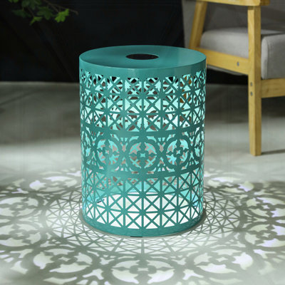 Table d'appoint avec lumière solaire intégrée