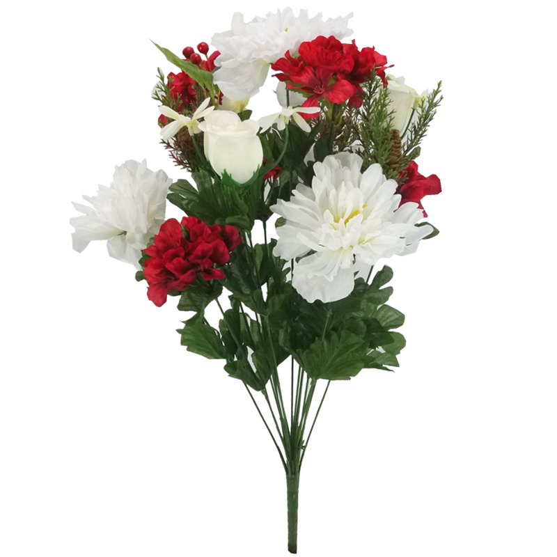 Arrangements floraux artificiels mélangés