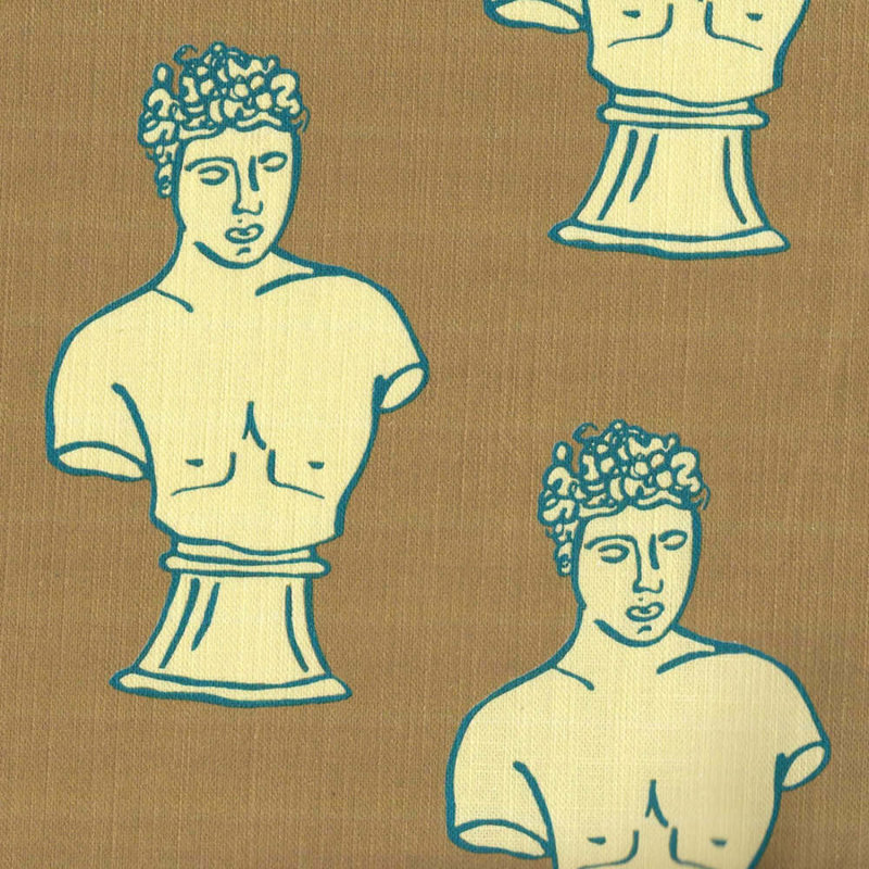 Adonis Greek Statue Pillow Cover, 24" H x 24" W, Sepia