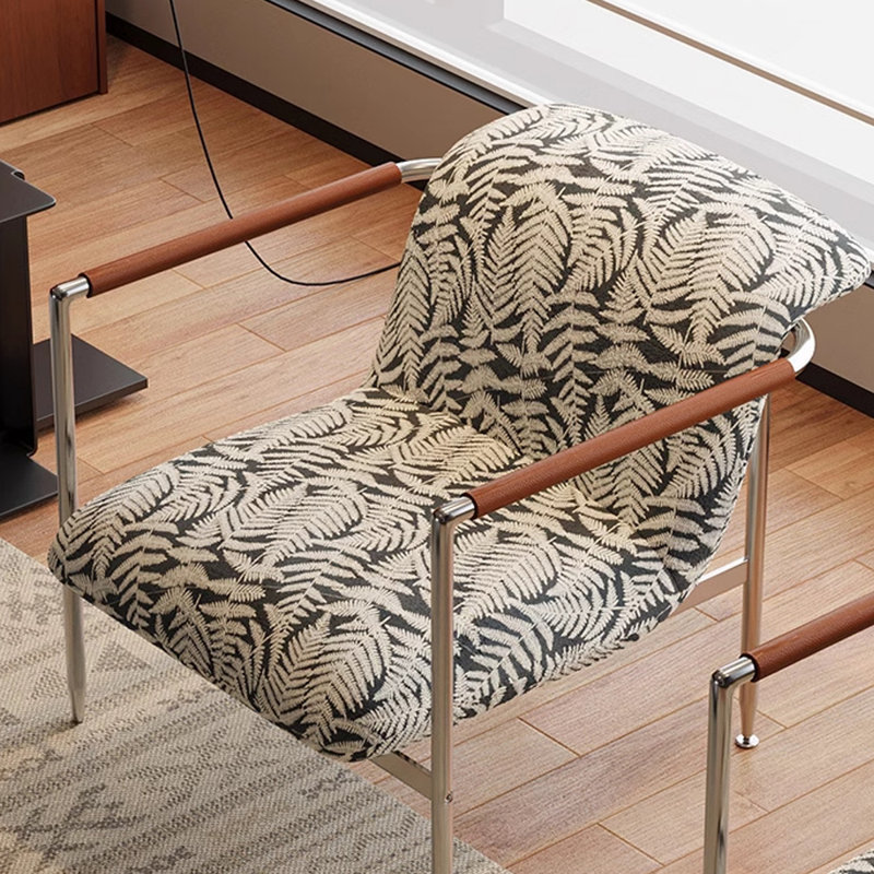 Fauteuil de loisir simple et confortable., Noir / Beige