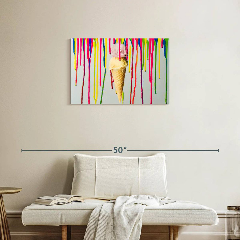 Yarlin Dripping Ice Cream, 20" H x 30" W
