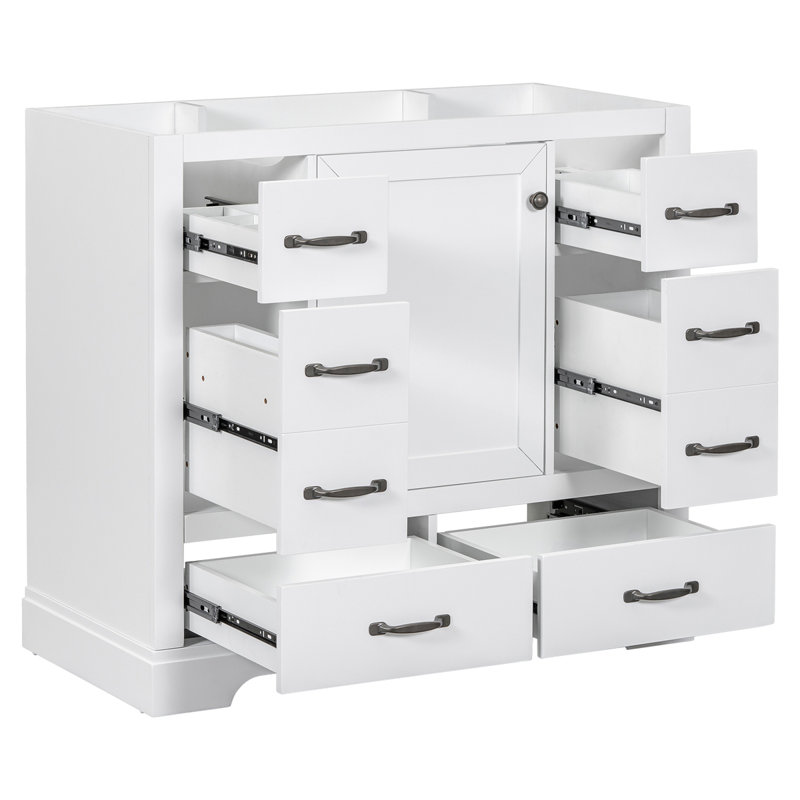 Meuble-lavabo de salle de bain sans base de meuble-lavabo seulement, Blanc, Chrome