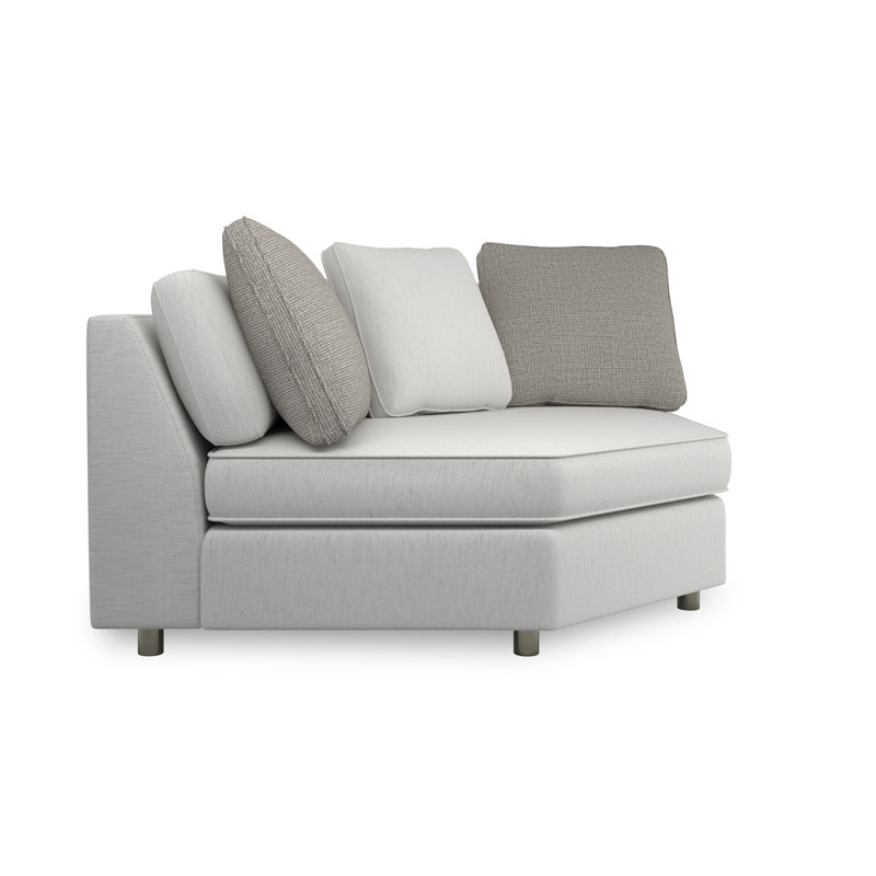 I'm Shelf-ish Barrel Chair Chair with Ottoman, Light Gray/Gray