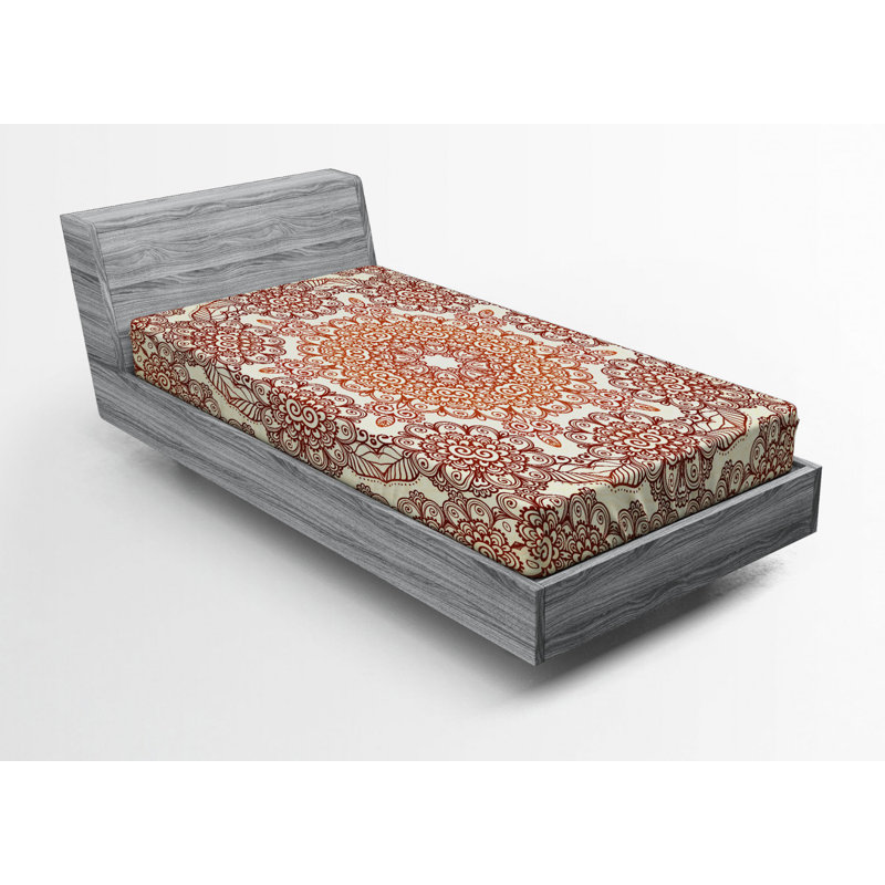 Microfiber Floral Fitted Sheet, Twin XL Fitted Sheet