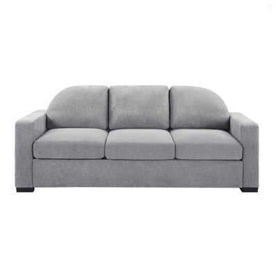 Modern 3-Seater Sofa 84.7" Sofa Couch  Upholstered Sofa With Curved Backrest For Living Room Or Small Space