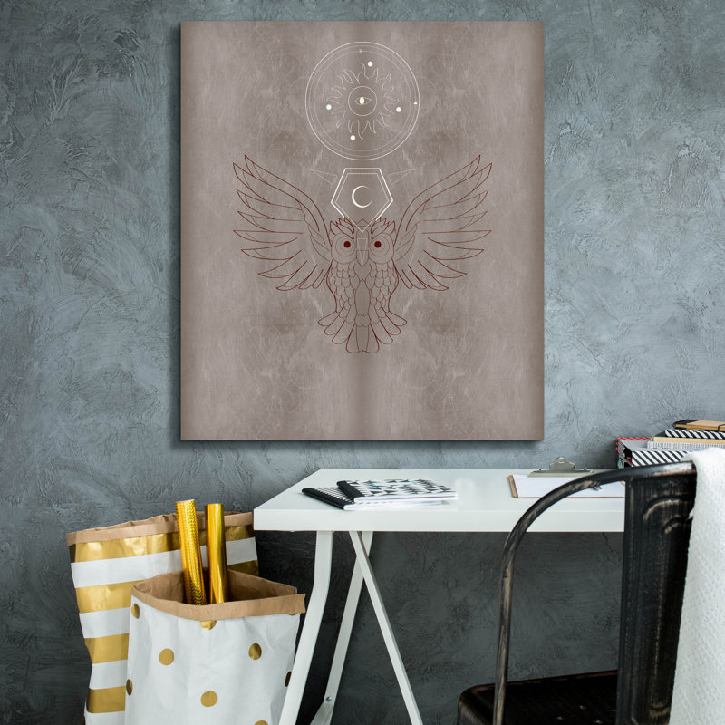 «Epic Graffiti» «Mystic Owl» par Sabrina Balbuena, art mural sur toile, 26 po x 30 po, H 30 po x l 26 po