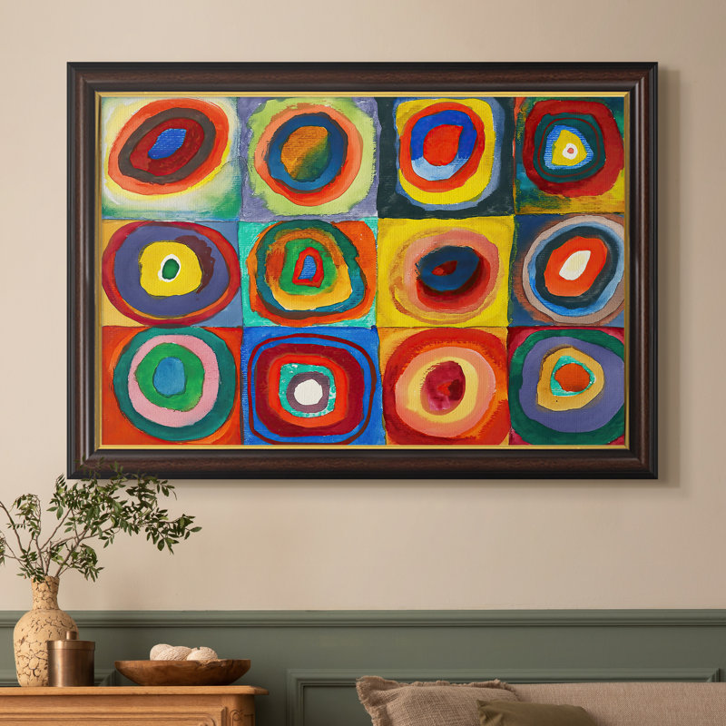 Color Study: Squares with Concentric Cercles, 1913 - Wassily Kandinsky - Toile encadrée sur mesure, 16x22 INNER SIZE