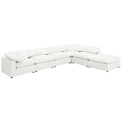 Keyes 6-piece Boucle Upholstered Modular Sectional Ivory