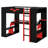 Contemporary Wood Loft Bed with USB/Type-C Ports, Power Outlet & RGB Lights-367035754