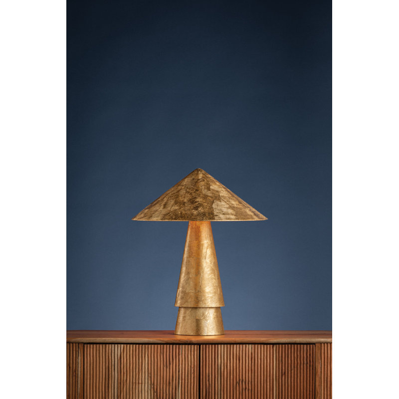 Foxton Table Lamp in Warm Leaf, Gold, Gold