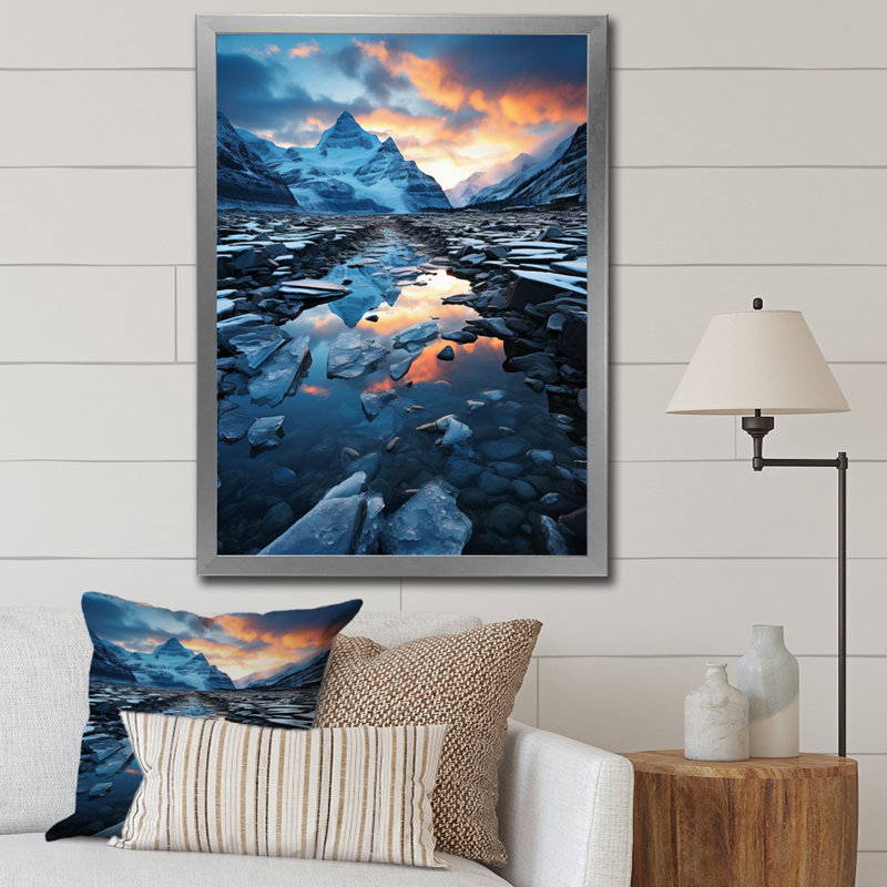 Rayo Canada Columbia Icefield Majesty - impression, H 40 po x l 30 po x P 1,5 po, Cadre photo argenté