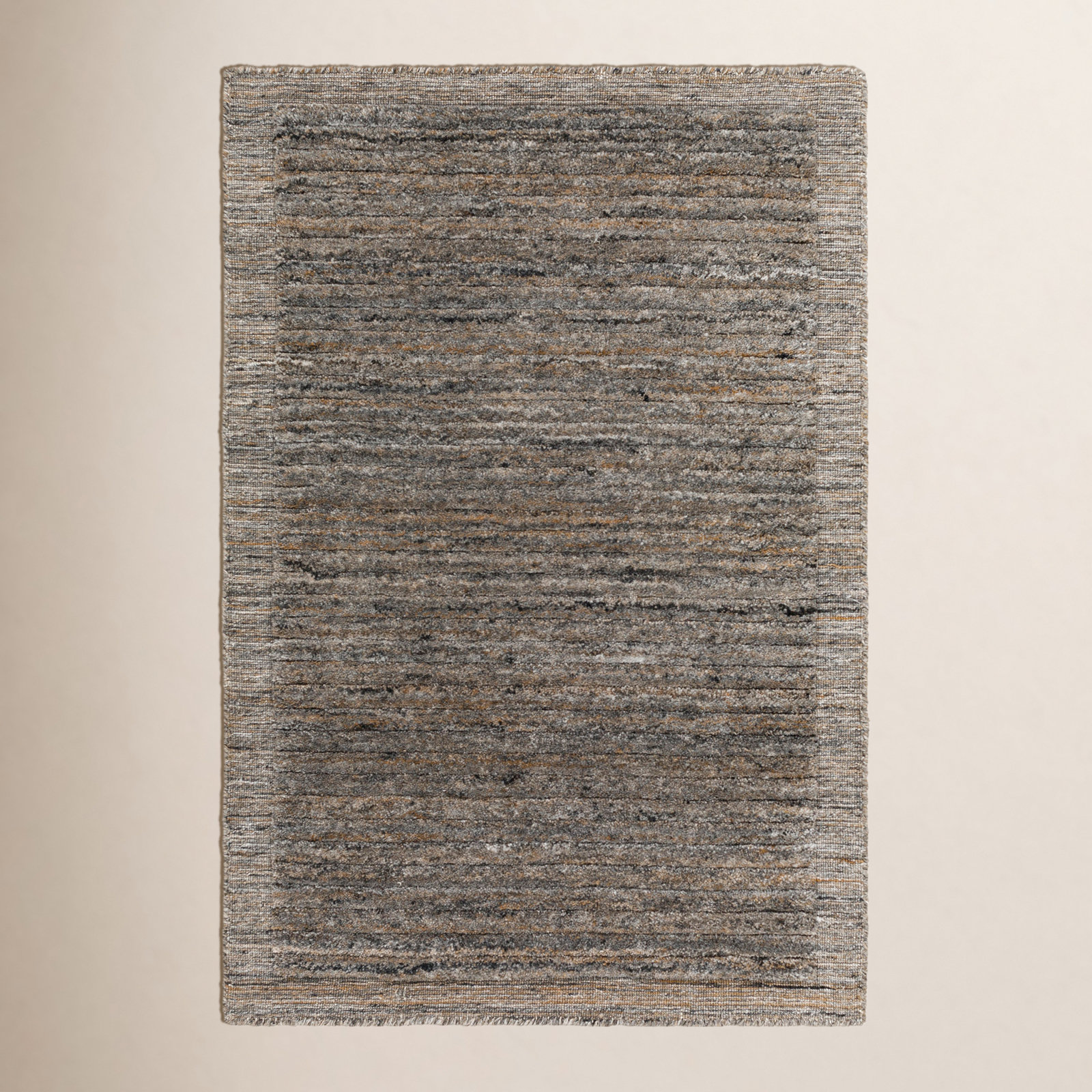 Felipa Hand-Knotted Striped Rug, Rectangle 6' x 9'