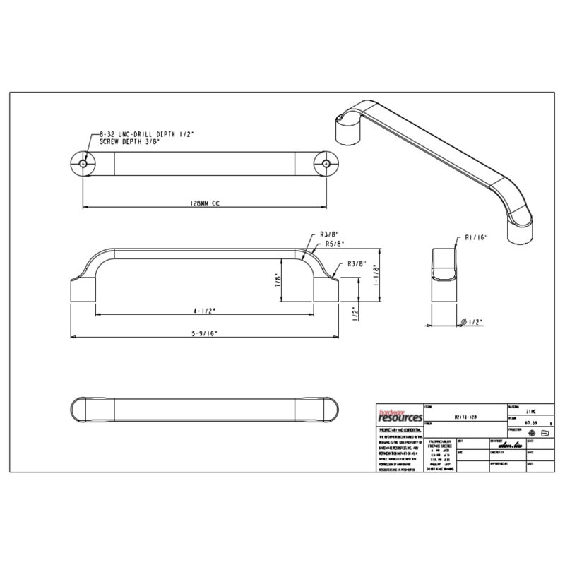Brenton 5 1/16" Center to Center Bar Pull, Satin Nickel