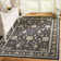 Otterburn Viscose Oriental Rug in Ivory/Navy